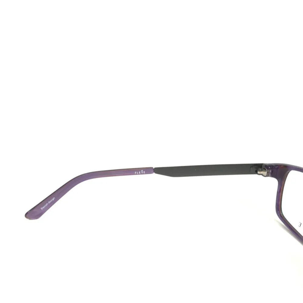 Fleye Eyeglasses Frames Holme Col.565 Purple Grey Square Full Rim 56-19-143